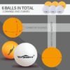 Ping Pong Paddle Set Professional Table Tennis Racket Set with 6 Ping Pong Balls Ping Pong Paddles 4 Player Set Ping Pong Set Starter Kit