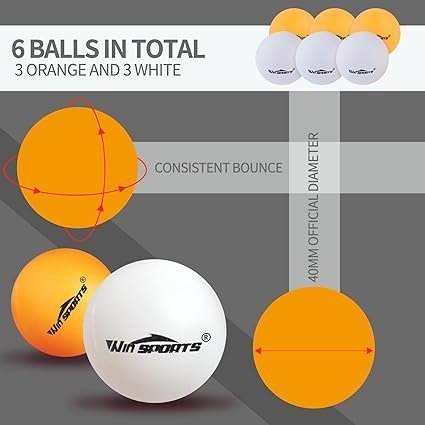 Ping Pong Paddle Set Professional Table Tennis Racket Set with 6 Ping Pong Balls Ping Pong Paddles 4 Player Set Ping Pong Set Starter Kit