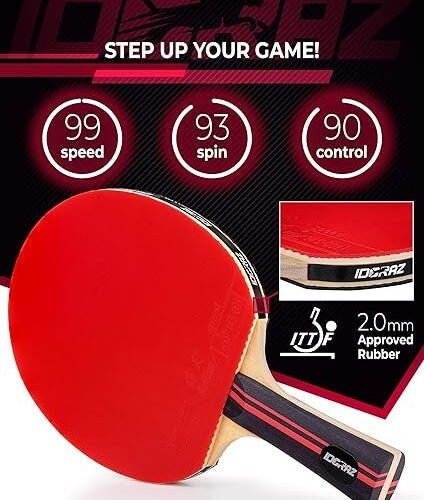 815FnH9BuxL._AC_SY550_.jpg Ping Pong Paddle Professional Racket Table Tennis Racket with Carrying Case