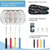 Badminton Racquets Set Professional Badminton Rackets Lightweight4 Pack2 Pack Carbon Fiber 3 Feather Shuttlecocks with Protect Case Overgripfor BeginnersAdvanced Players